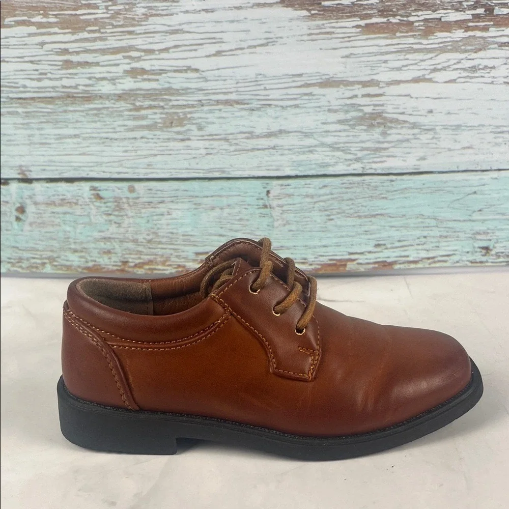 Josmo Dress Shoes Kids Size 8 Brown Lace‎ Up Oxford Formal Lug Sole